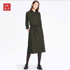 UNIQLO Button Down Shirt Dress Sz L